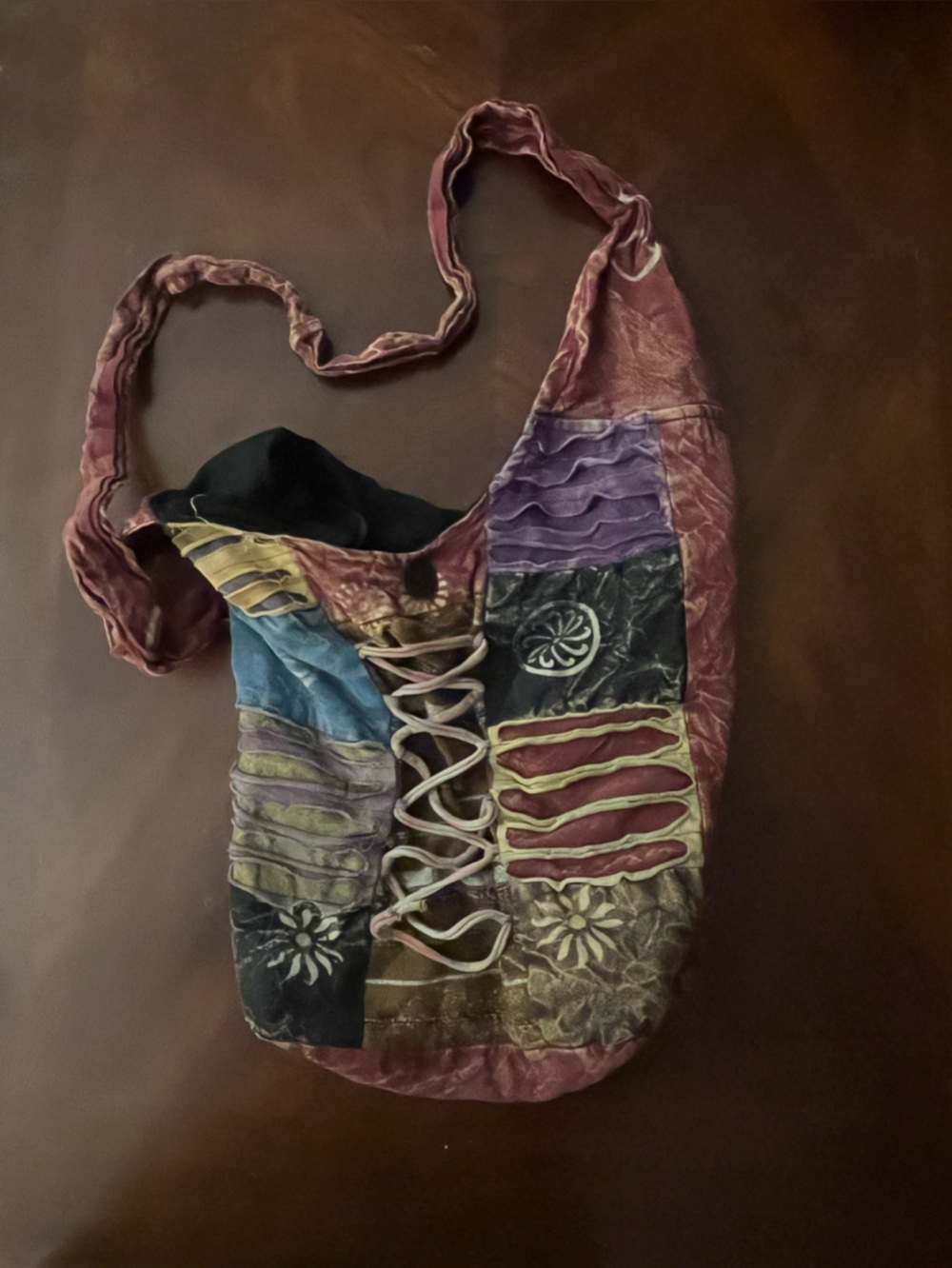 The Collection Royal Boho Patchwork Crossbody Shoulder Bag Hippie Festival Purse